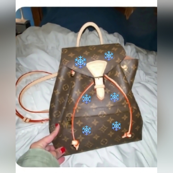 Genuine Vachetta Leather Monogram Backpack - Picture 4 of 4